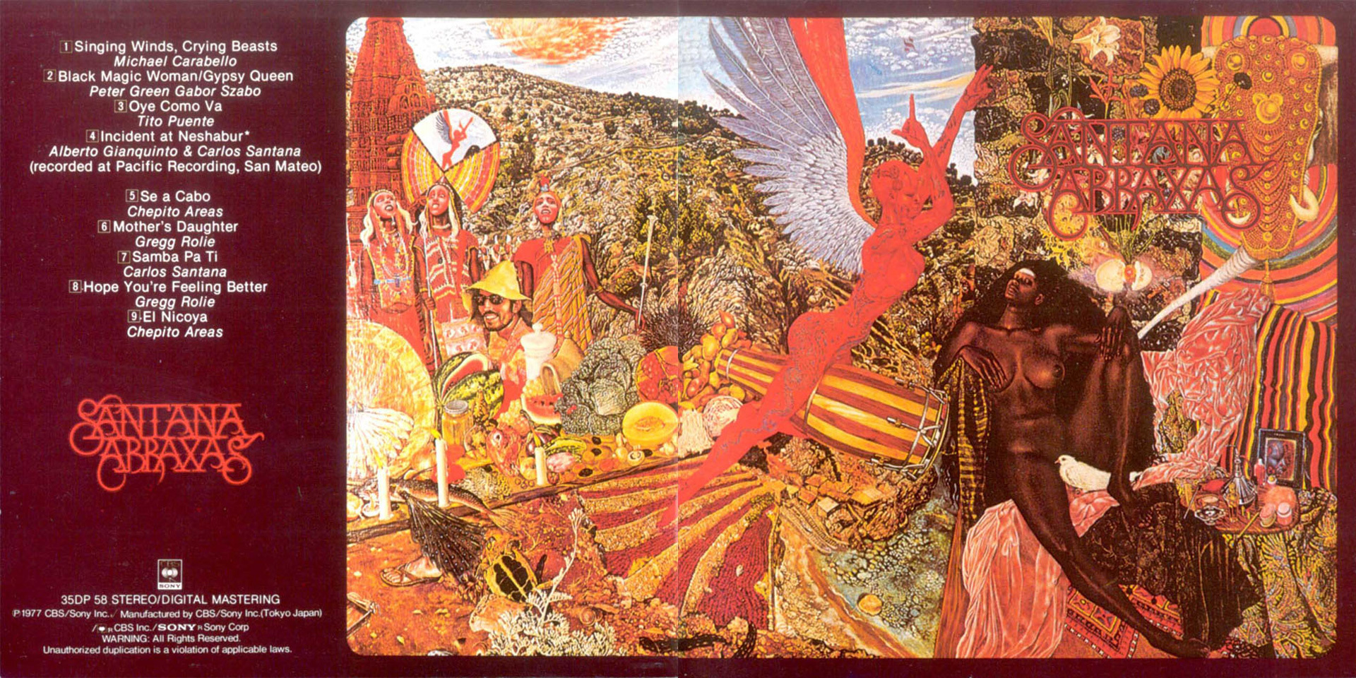 Carlos Santana Abraxas Album Artwork